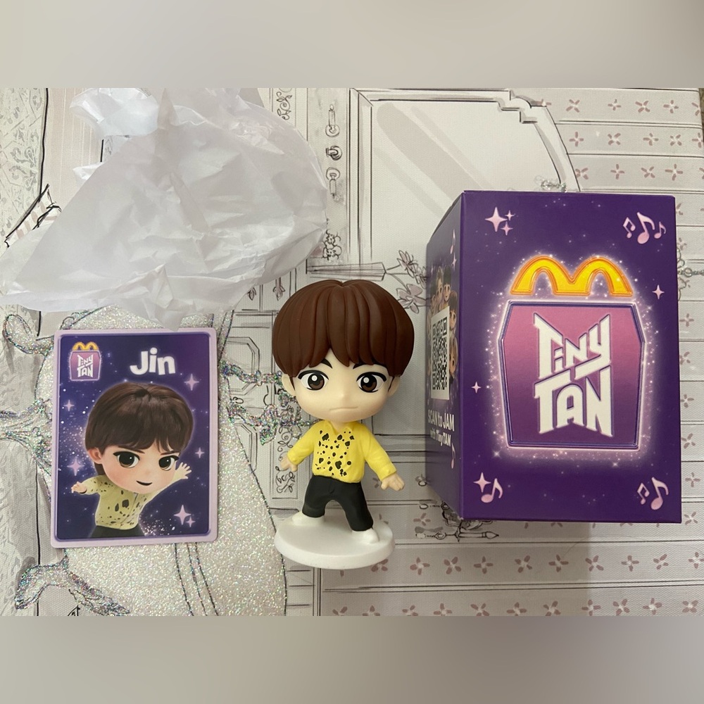 TinyTAN Jin Figurine with Card McDonald’s Toy